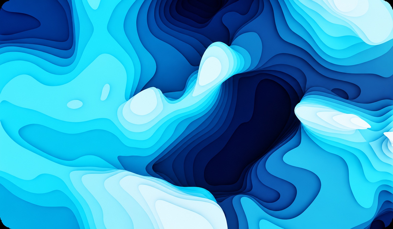 Layered Azure Contour Waves